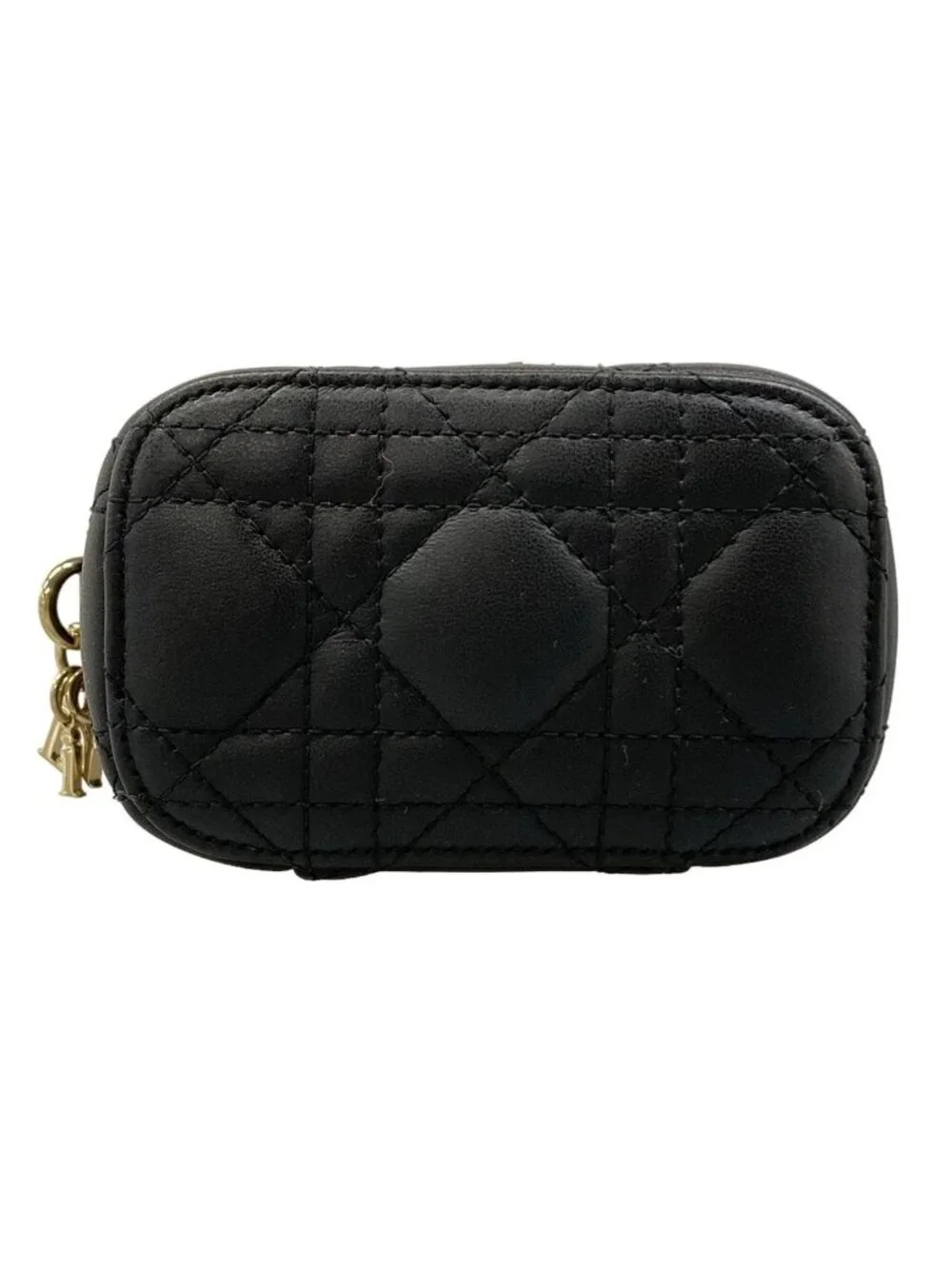Dior Vanity Cannage Stitch Black Mini Bag Leather